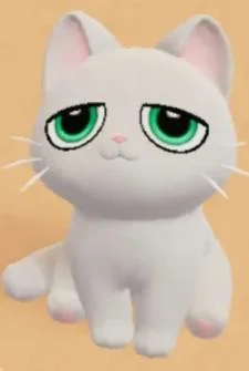 White Cat pet in Heartopia